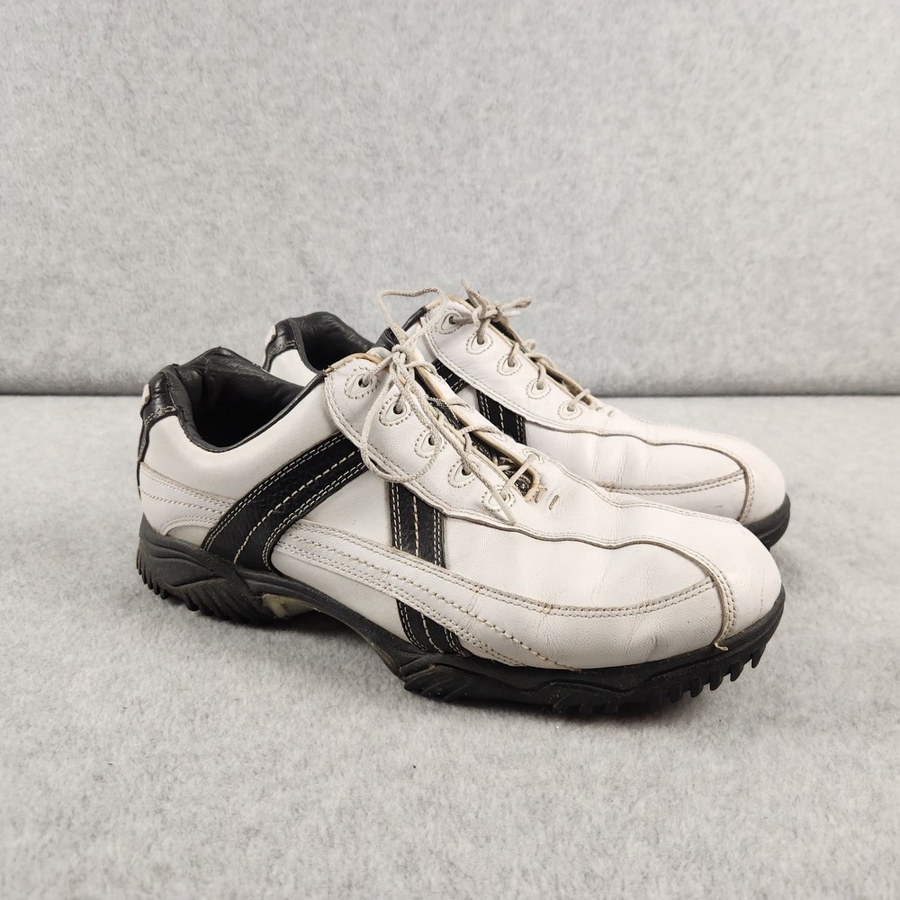 FootJoy Contour‎ Series Golf Shoes Men's 9.5 W White Black Leather 54051